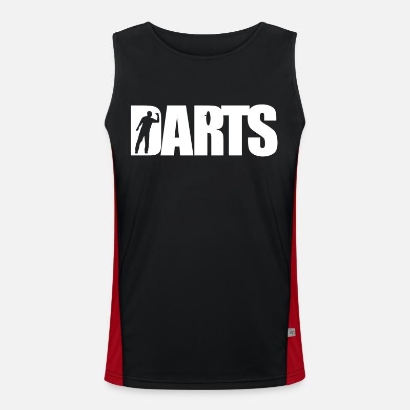 Darts Classics - Silhouette - Dartfan Darts Player Débardeur respirant contrasté Homme 