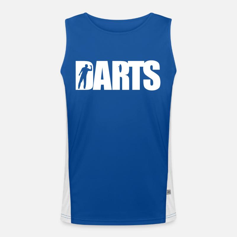 Darts Classics - Silhouette - Dartfan Darts Player Débardeur respirant contrasté Homme 
