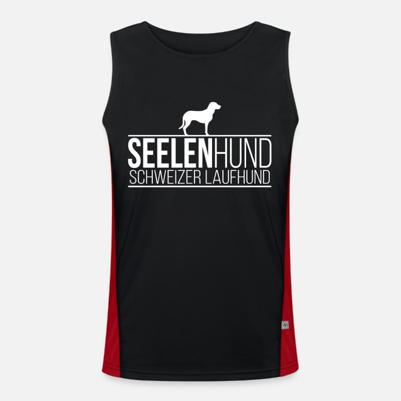 Schweizer Laufhund Seelenhund Hunde Wilsigns Funktionelles Kontrast-Tank Top für Männer 