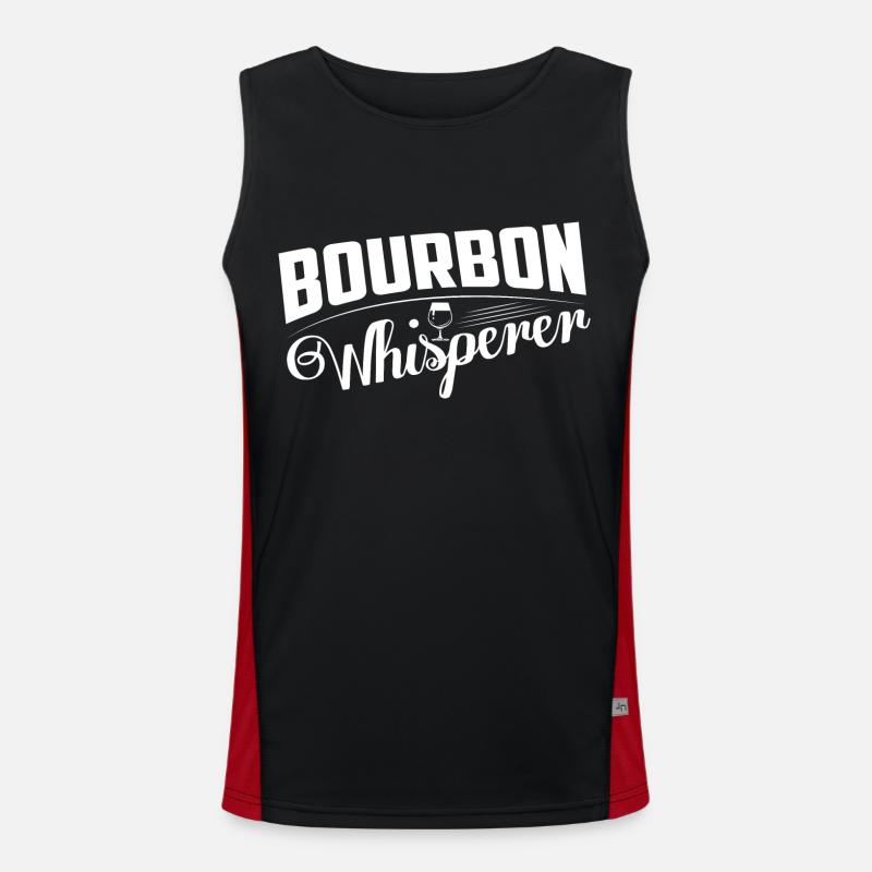 Bourbon Whisperer Whiskey Drinking Funktionelles Kontrast-Tank Top für Männer 