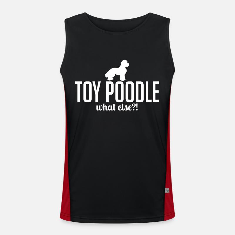Toy Poodle what else Hunde Hund Spruch Wilsigns Funktionelles Kontrast-Tank Top für Männer 