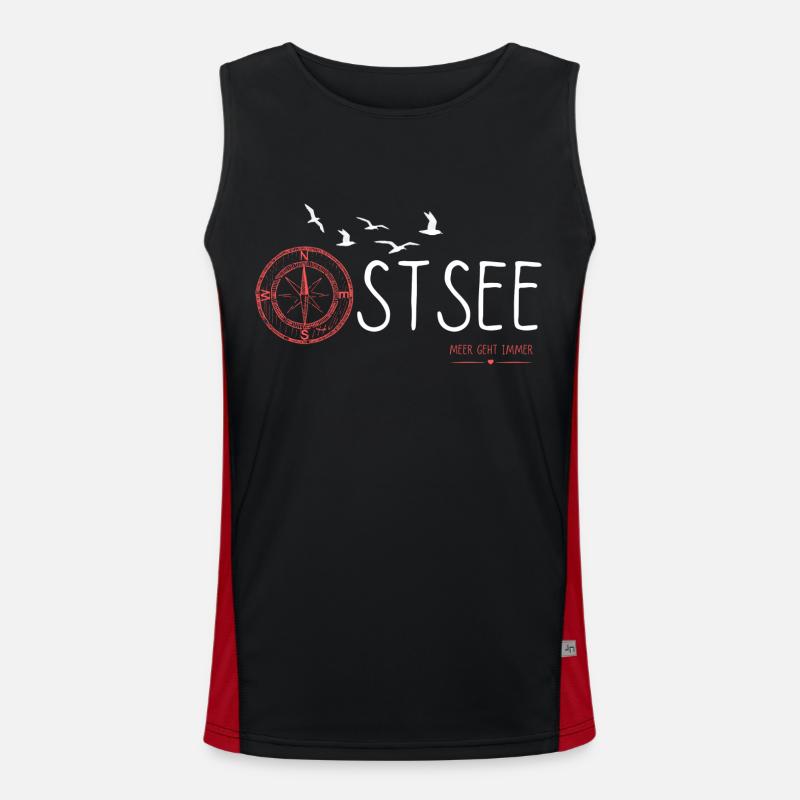 Ostseeküste - Meerliebe Funktionelles Kontrast-Tank Top für Männer 