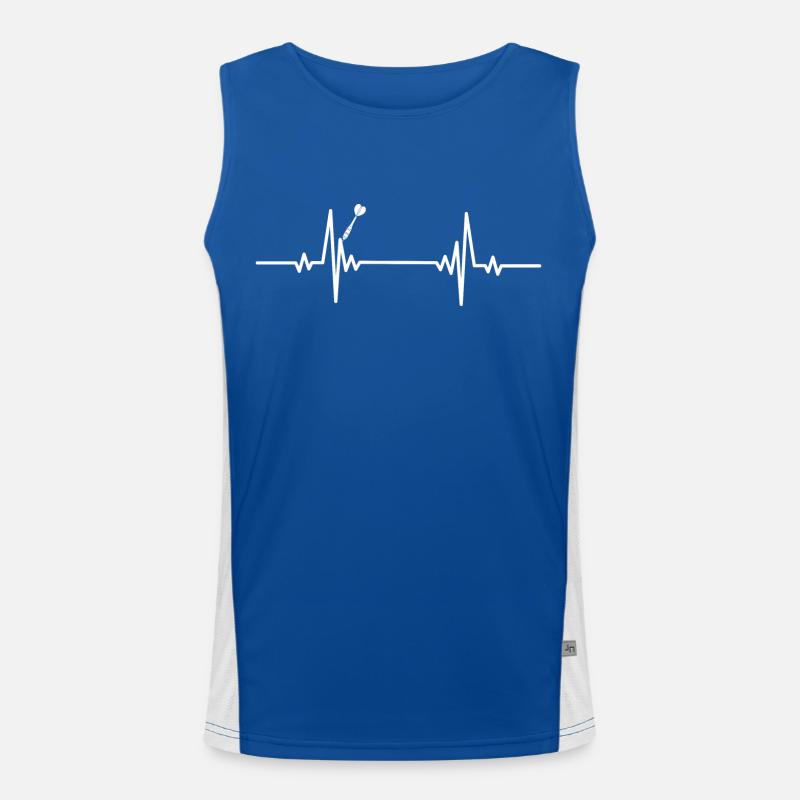 Heartbeat falling dart needle Men's Functional Contrast Tank Top 