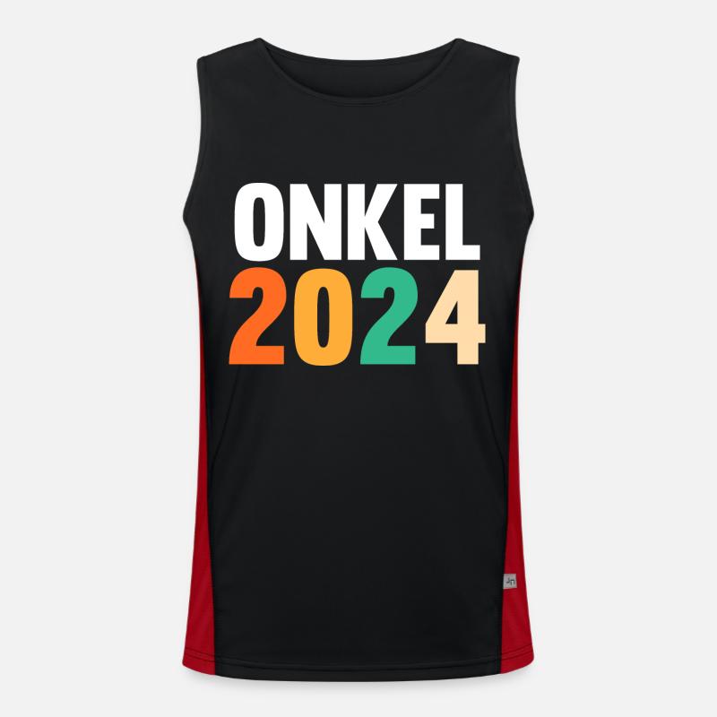 Werdender Onkel 2037 Funktionelles Kontrast-Tank Top für Männer 