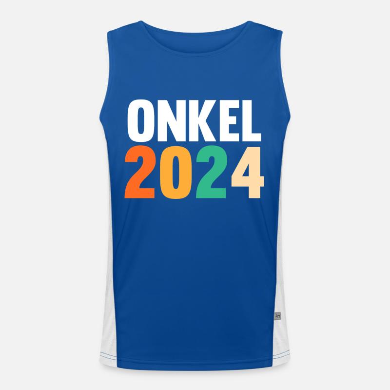 Werdender Onkel 2037 Funktionelles Kontrast-Tank Top für Männer 