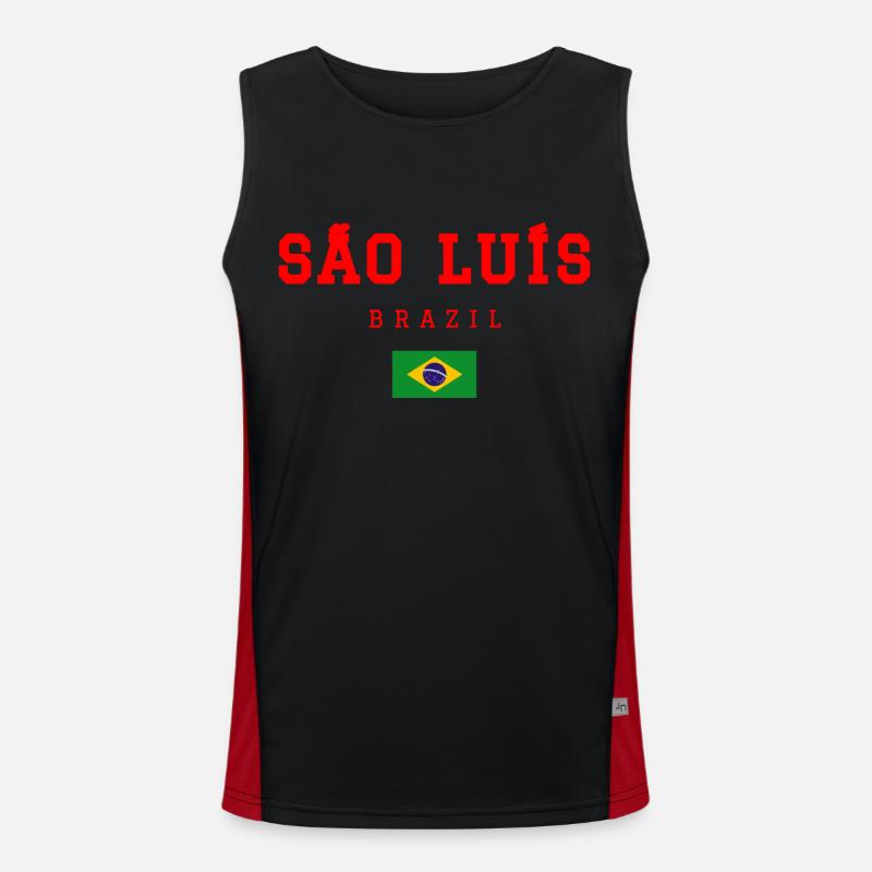 Sao Luis, Brazil Men's Functional Contrast Tank Top 