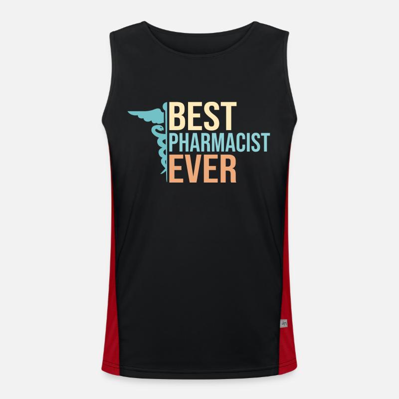 Best Pharmacist Ever Pharmacy Technician Funktionelles Kontrast-Tank Top für Männer 