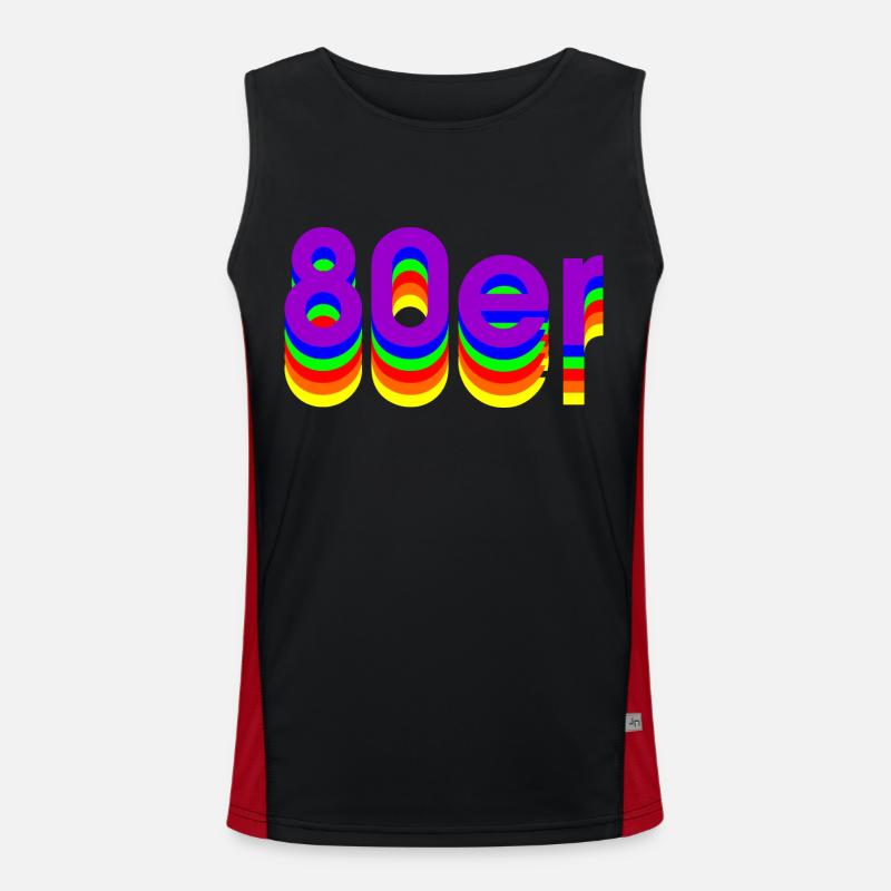 80er Funktionelles Kontrast-Tank Top für Männer 