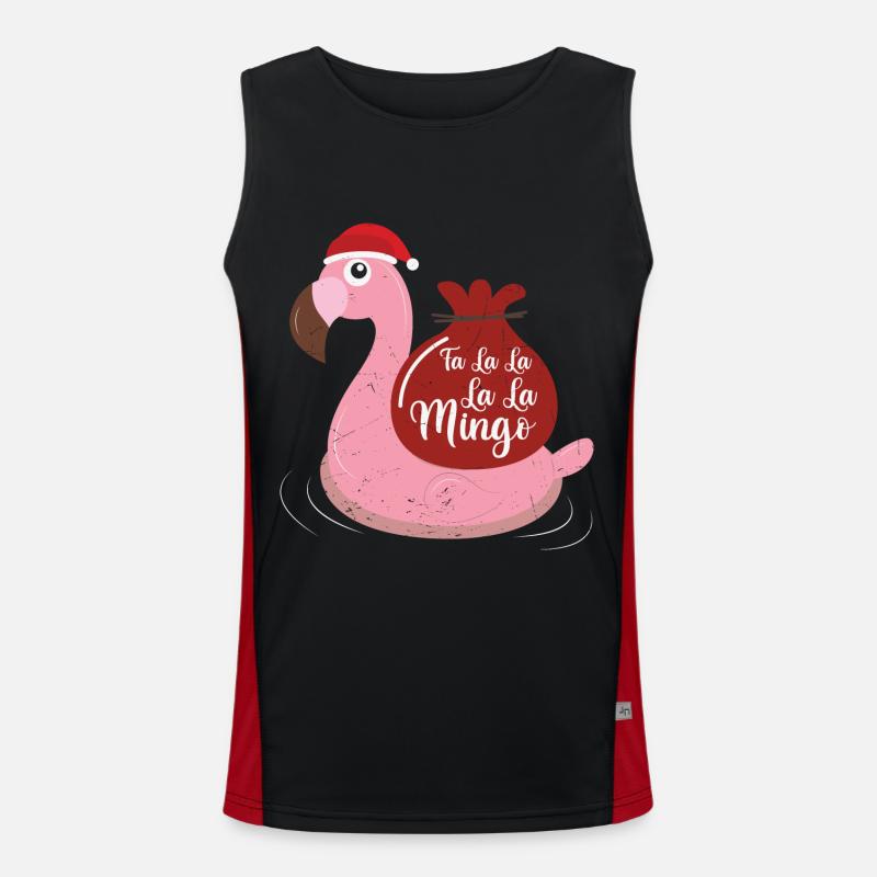 Flamingo Design Lustige Weihnachtspullover Funktionelles Kontrast-Tank Top für Männer 