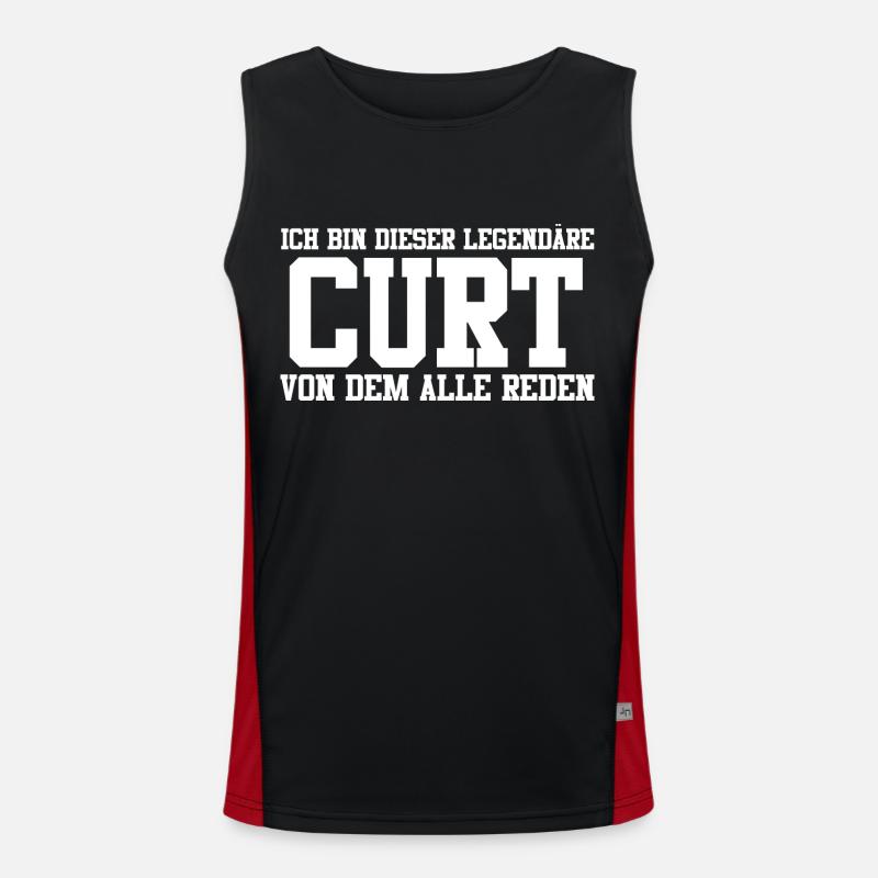 Curt Name Design Funktionelles Kontrast-Tank Top für Männer 