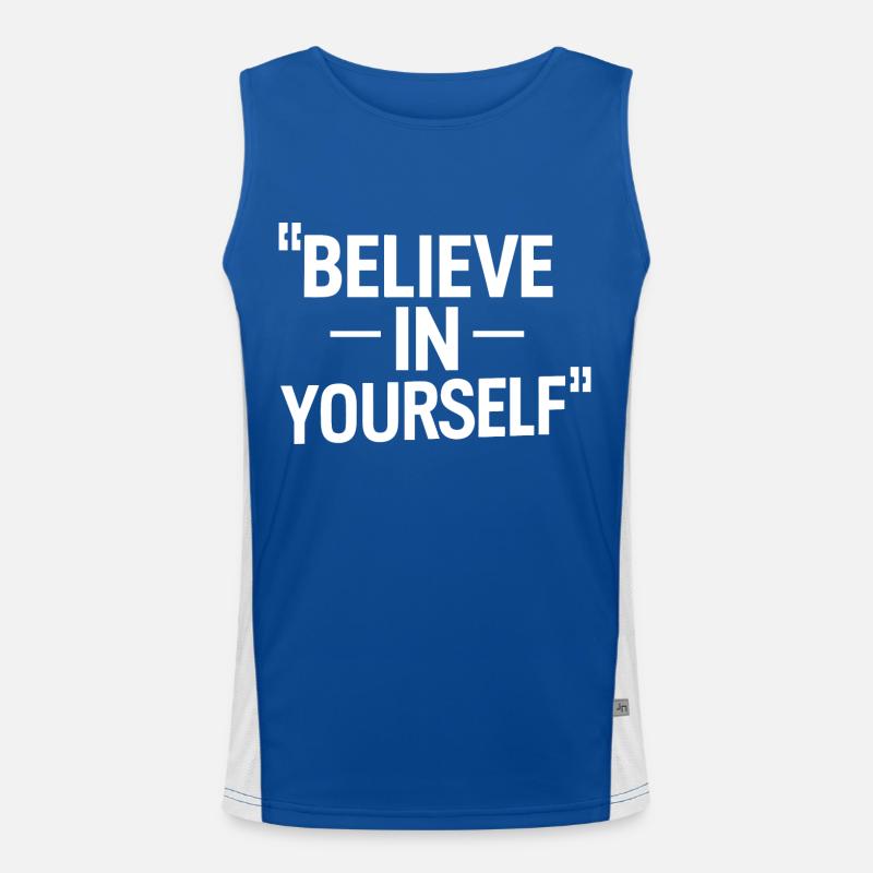 GLAUBE AN DICH SELBST Funktionelles Kontrast-Tank Top für Männer 