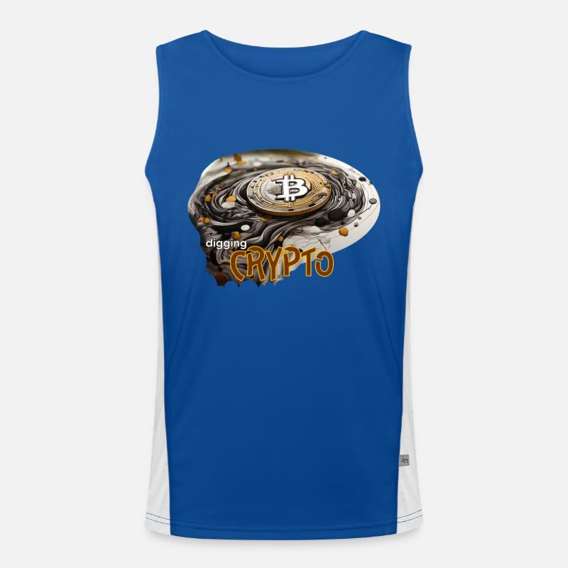Krypto Währung, crypto digging Funktionelles Kontrast-Tank Top für Männer 