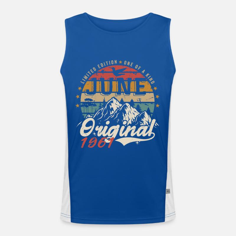Juni 1961 Geburtstag Juni 1961 Geschenk Juni 1961 Funktionelles Kontrast-Tank Top für Männer 