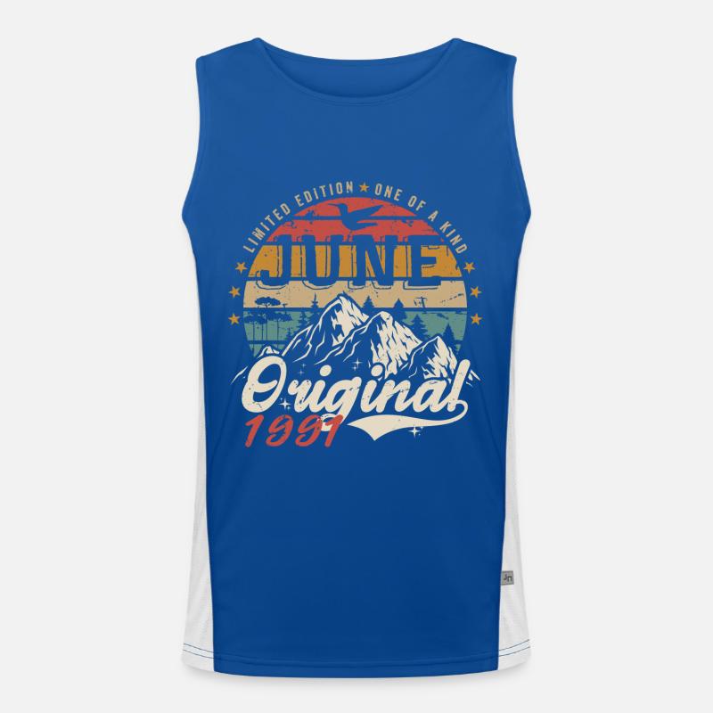Juni 1991 Geburtstag Juni 1991 Geschenk Juni 1991 Funktionelles Kontrast-Tank Top für Männer 