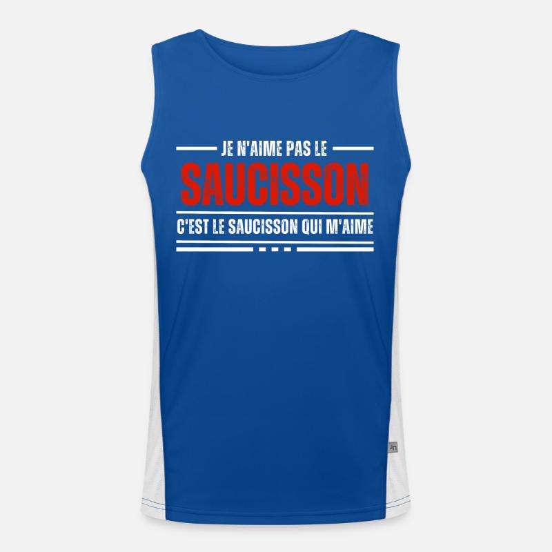 Je N'Aime Pas Le Saucisson C'est Débardeur respirant contrasté Homme 