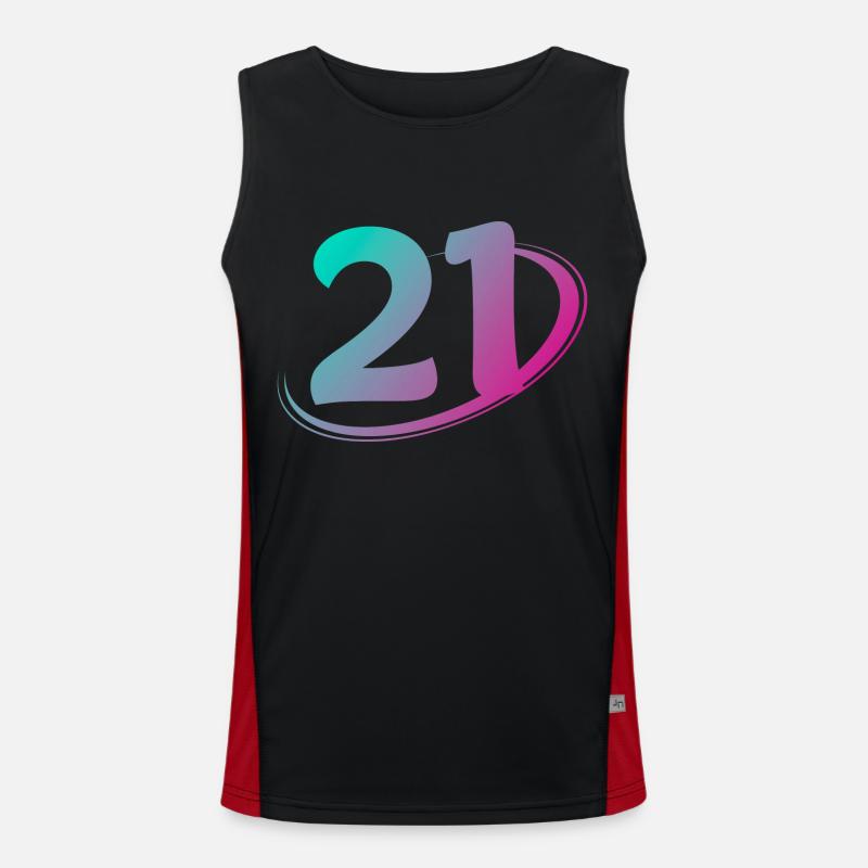 Numéro 21 multicolore Débardeur respirant contrasté Homme 
