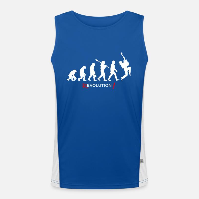 Revolution - Evolution Man Fun Twist 08 Funktionelles Kontrast-Tank Top für Männer 