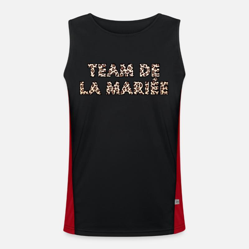 Team de la mariée léopard Débardeur respirant contrasté Homme 
