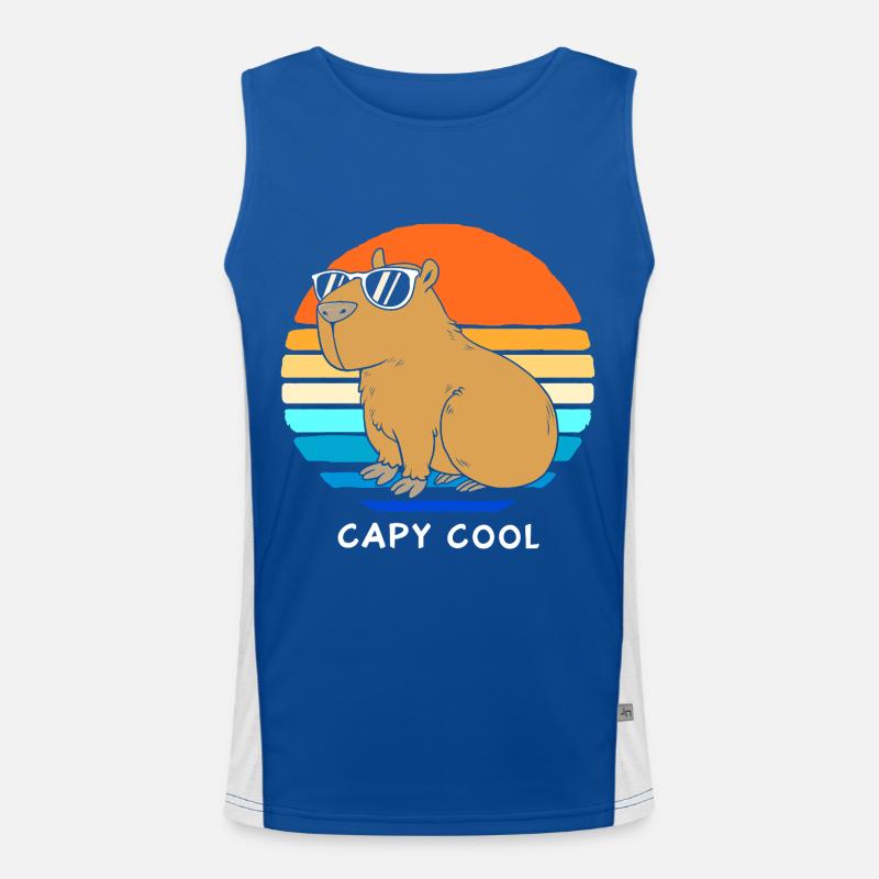 Capybara Capibara Funktionelles Kontrast-Tank Top für Männer 