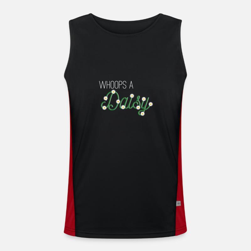 Whoops a Daisy - Men's Functional Contrast Tank Top  - black/red