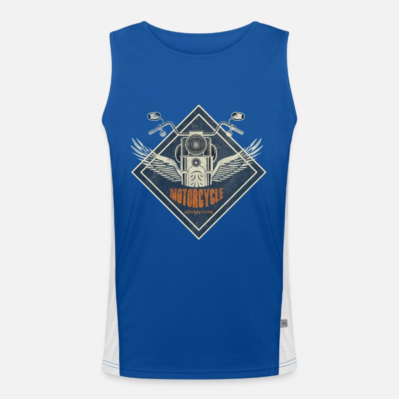 Biker Motorrad Funktionelles Kontrast-Tank Top für Männer 