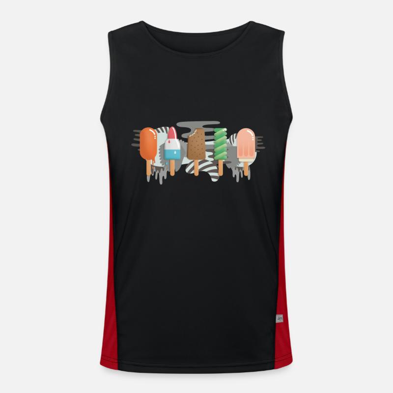 Eis am Stiel Funktionelles Kontrast-Tank Top für Männer 
