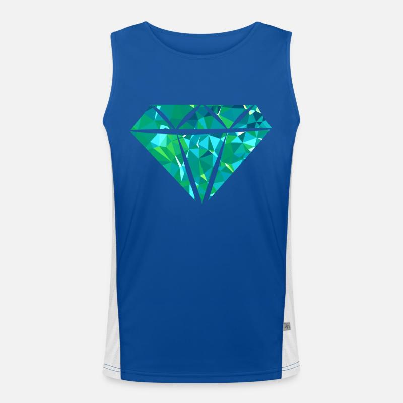 Diamond (Low Poly) Funktionelles Kontrast-Tank Top für Männer 