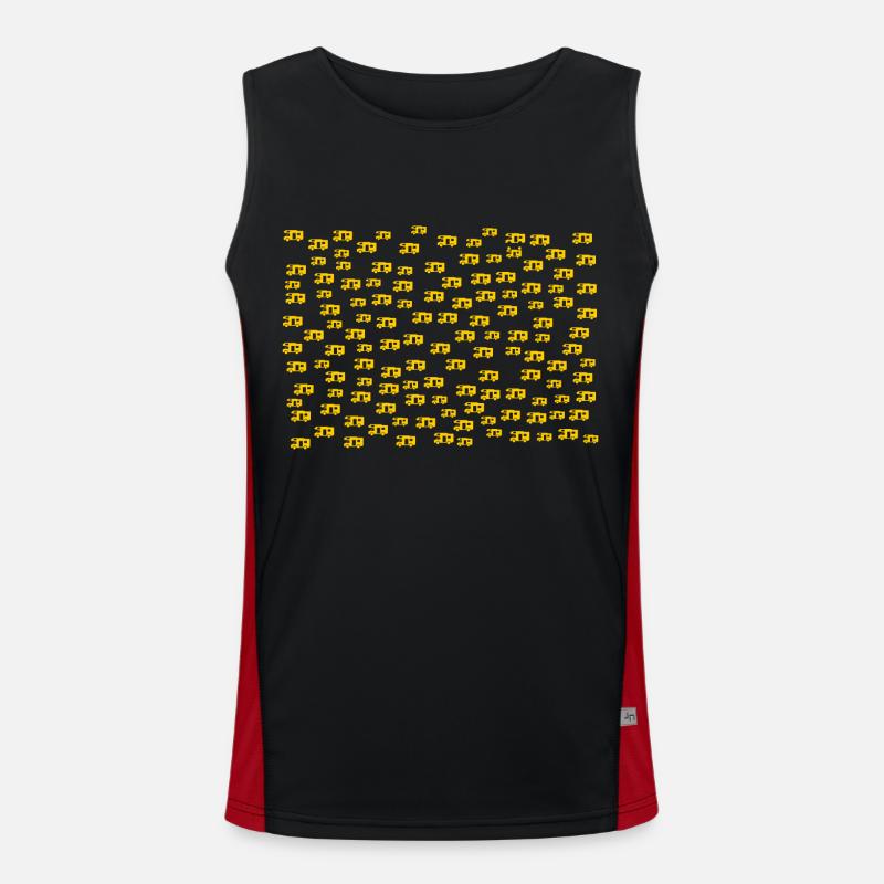 Wohnmobile klein gold querformat Funktionelles Kontrast-Tank Top für Männer 