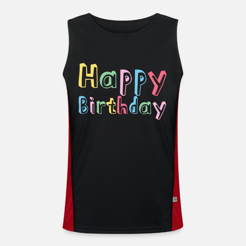 Congratulations Birthday Gift Men's Functional Contrast Tank Top 