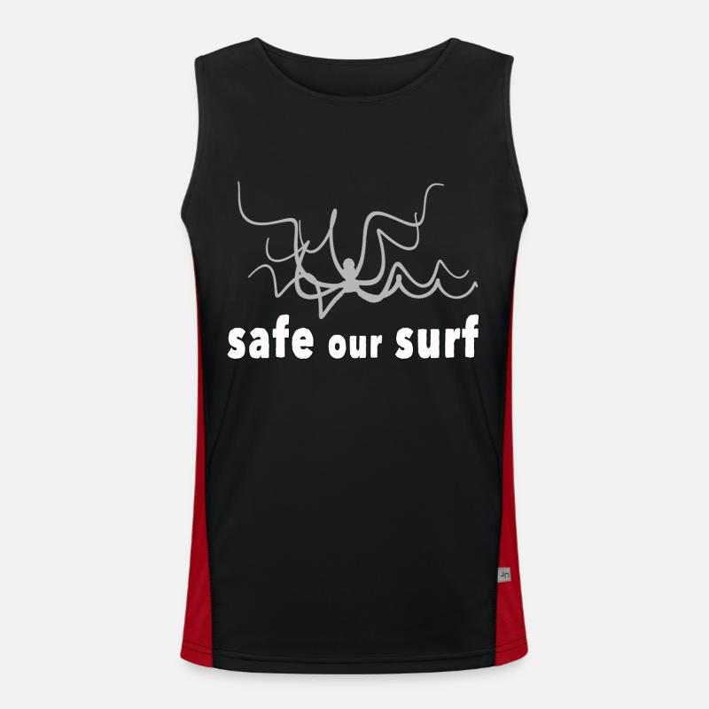 Safe our Surf Funktionelles Kontrast-Tank Top für Männer 
