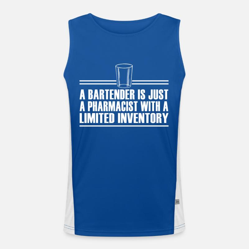 Bartender begrenztes Inventar Funktionelles Kontrast-Tank Top für Männer 
