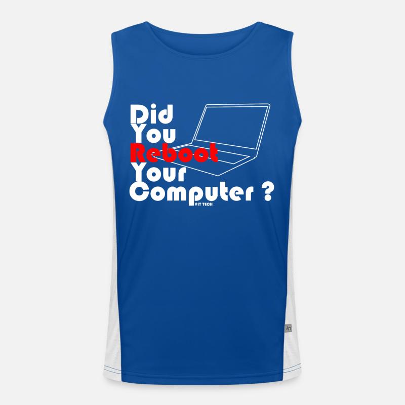 Haben Sie Ihren Computer neu gestartet? IT-TECHNIK Funktionelles Kontrast-Tank Top für Männer 