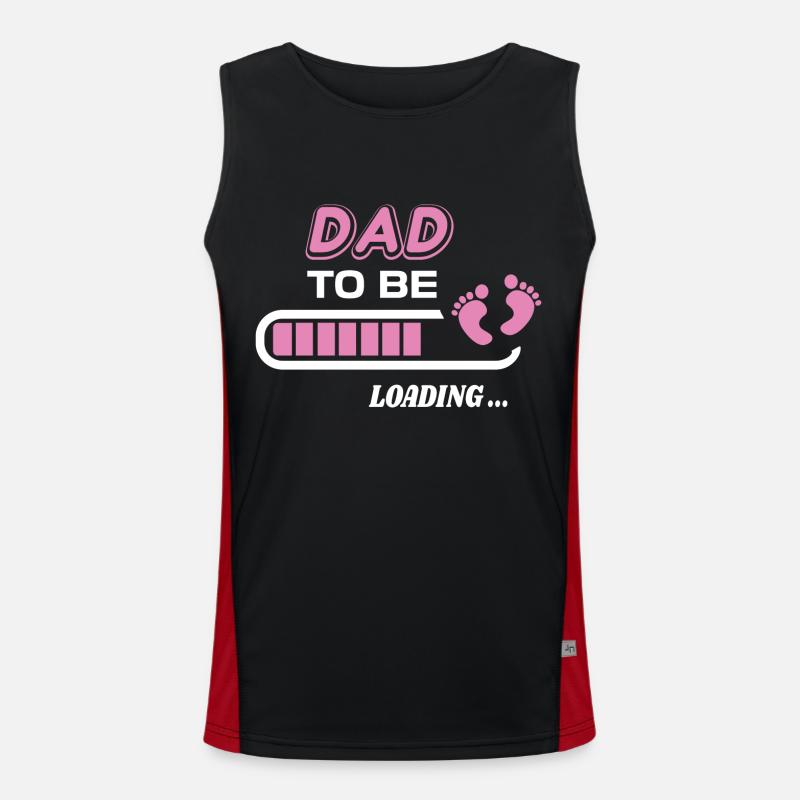 zukünftiger Vater. Warten Sie auf Geburtsgeschenk Funktionelles Kontrast-Tank Top für Männer 
