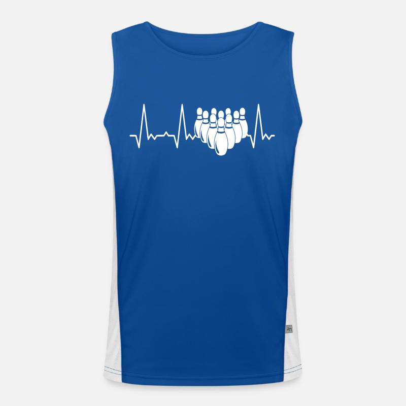 Heartbeat Bowling Men's Functional Contrast Tank Top 