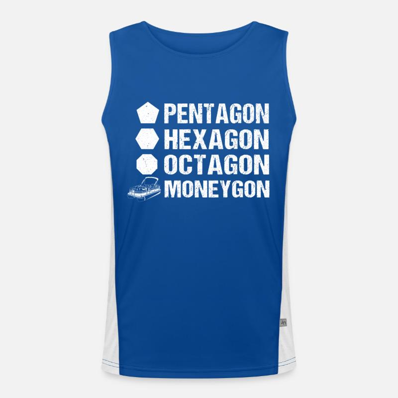 Pontonboot Kapitän Bootfahren See Pontoon Funktionelles Kontrast-Tank Top für Männer 