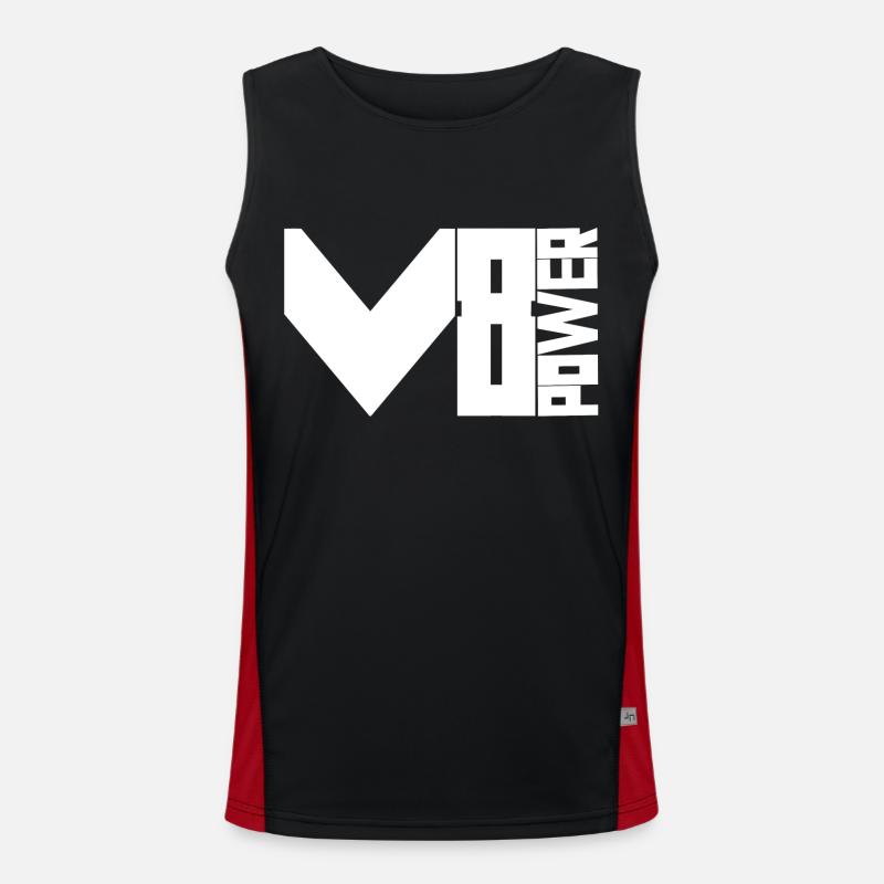 V8 power Funktionelles Kontrast-Tank Top für Männer 