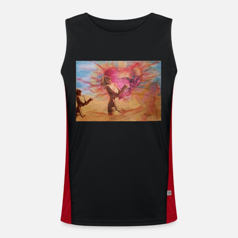 Sommer Funktionelles Kontrast-Tank Top für Männer 