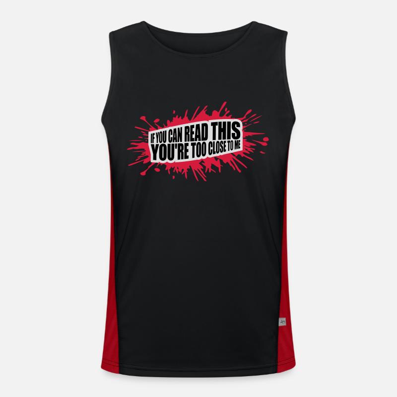 trop près de moi Débardeur respirant contrasté Homme 