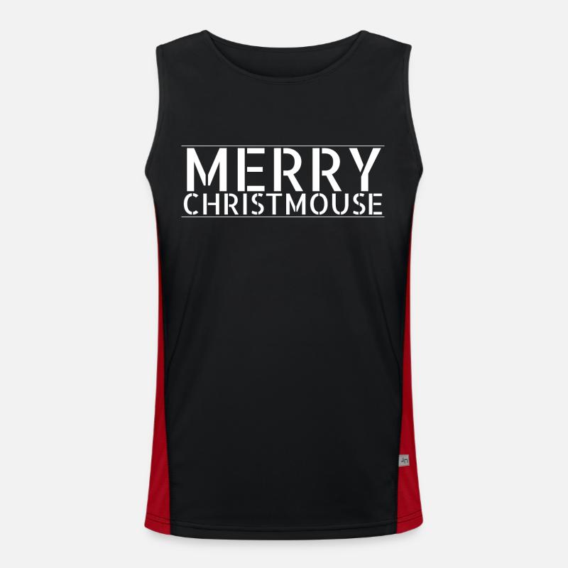 cheese bodybuilder canvasbackpack santa fun Funktionelles Kontrast-Tank Top für Männer 