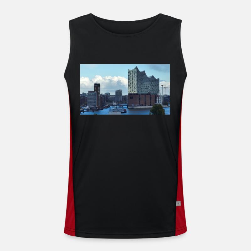 Elbphilharmonie Hamburg Funktionelles Kontrast-Tank Top für Männer 