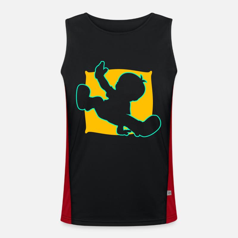 Breakdance Young Breakdancers Dancing - Men's Functional Contrast Tank Top  - black/red