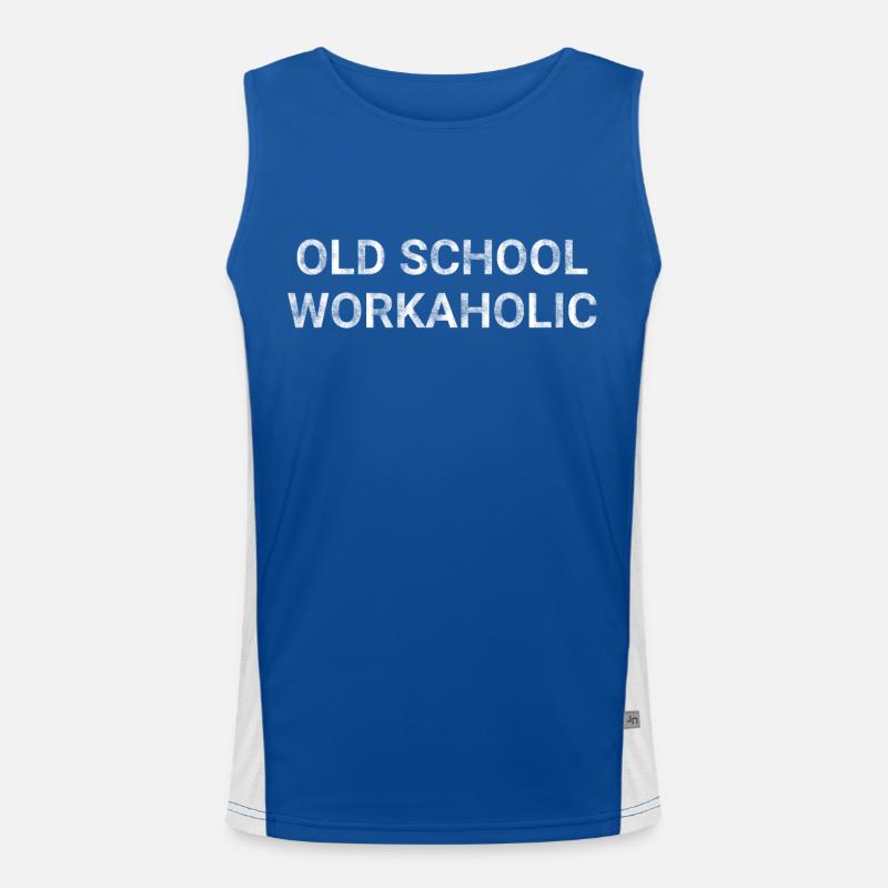 Old School Workaholic Men's Functional Contrast Tank Top 