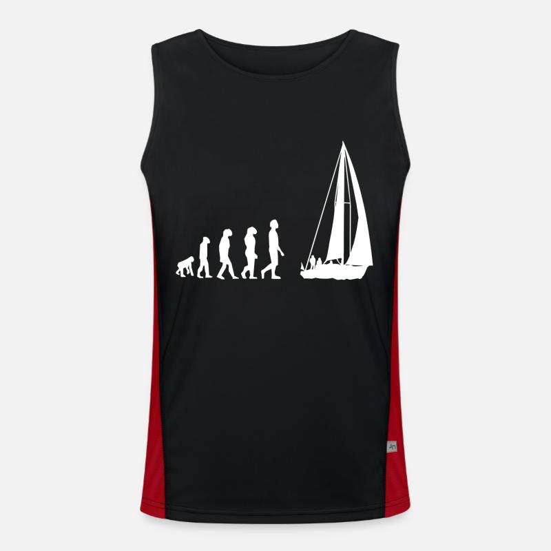 Segelboot Evolution Funktionelles Kontrast-Tank Top für Männer 