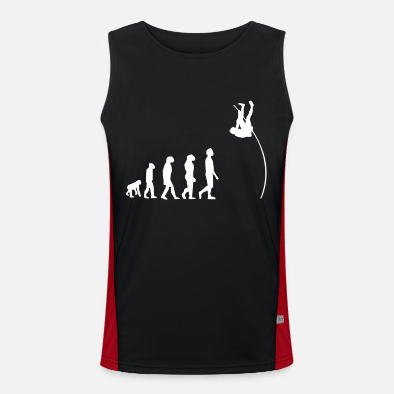 Pole vault evolution - Men's Functional Contrast Tank Top  - black/red