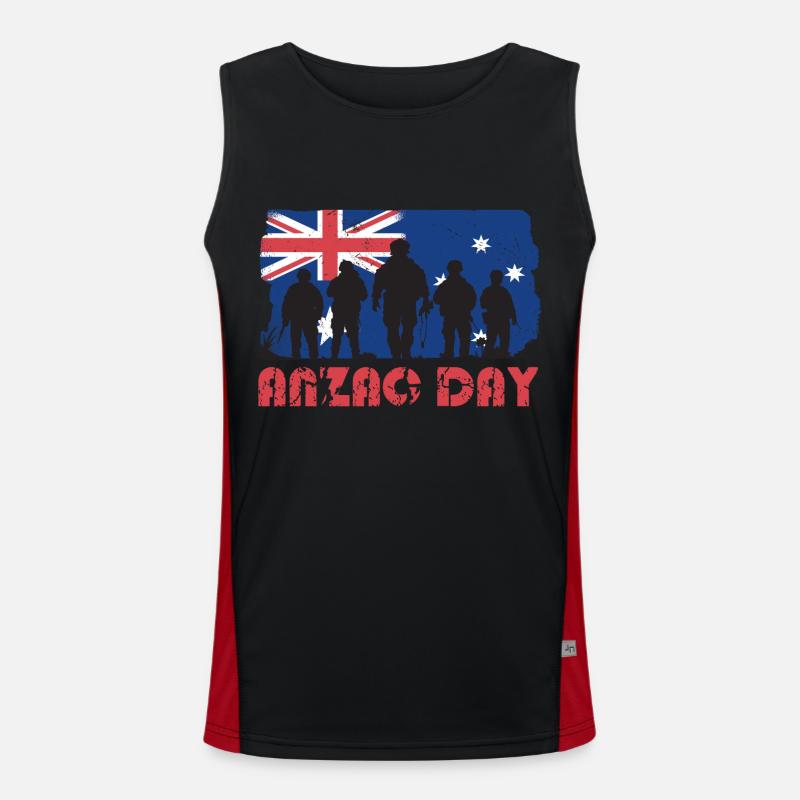 ANZAC DAY Funktionelles Kontrast-Tank Top für Männer 