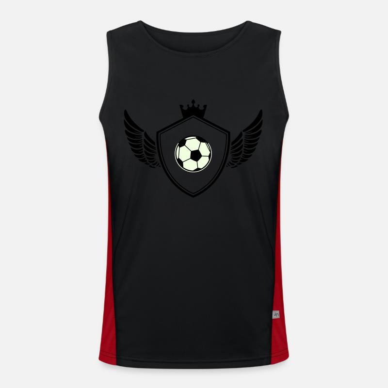 fussball wappen Funktionelles Kontrast-Tank Top für Männer 