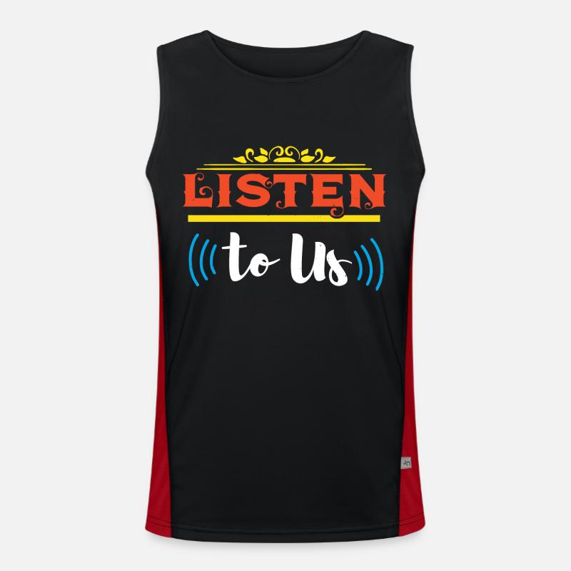 LISTEN TO US Men's Functional Contrast Tank Top 