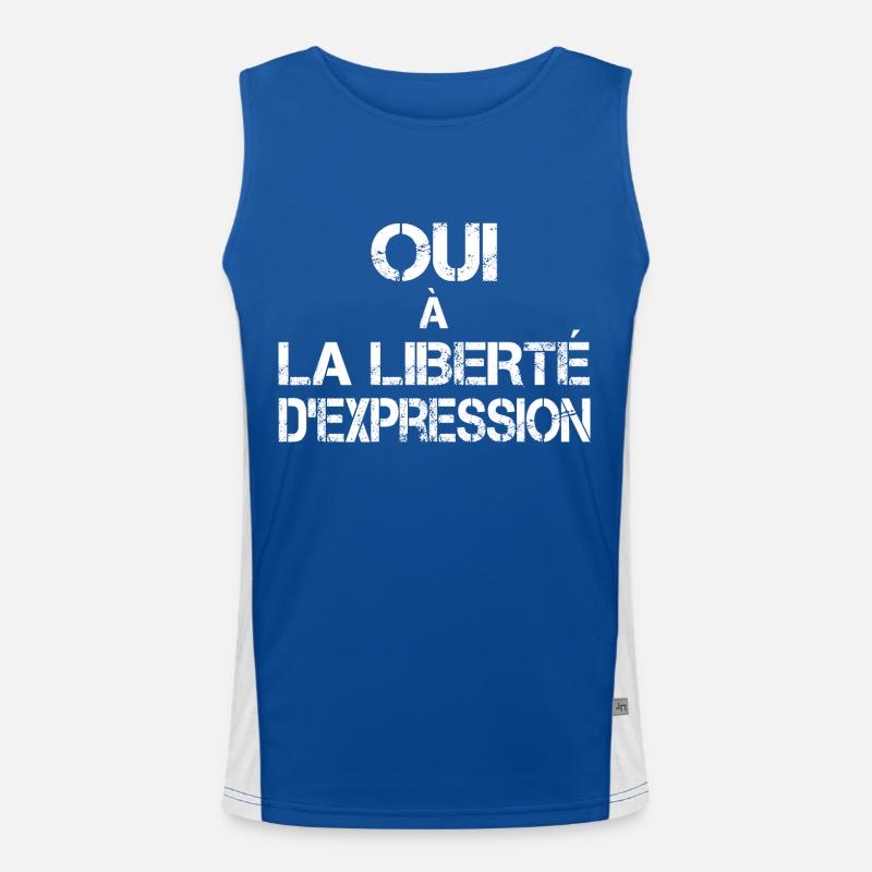 Oui a la liberté d'expression Débardeur respirant contrasté Homme 