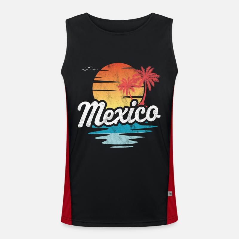 Mexiko Funktionelles Kontrast-Tank Top für Männer 