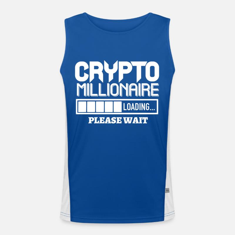 Crypto Millionaire Loading please wait Bitcoin Funktionelles Kontrast-Tank Top für Männer 